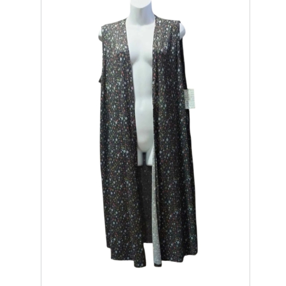 NWT Lularoe  "Joy" Full Length Floral Vest ~sz large